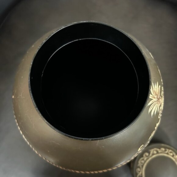 Antique Large Toleware Chinoiserie Tea Caddy Canton n°3 Iron Tea Box - Picture 15 of 16